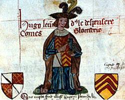 Darstellung des Jüngeren Despensers als Earl von Gloucester